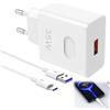 BOULESENM 35W Caricabatterie USB Supercharge con Cavo USB C 2m per 200 400 Lite Pad X9a X6c X6b X7b Magic6,35W Caricabatterie rapido per 90 70 Lite Magic6 6Pro X8a X7a X6a Pad X9a 8