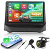 ETLFUCyber 4G+64G Android 13 Autoradio per Ford Fiesta 2009-2014, 9 Pollici Schermo Radio con Senza Fili Carplay e Android Auto/WiFi/GPS/Bluetooth 5.0 / 32EQ / FM RDS Radio
