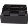Buachois Stazione di Ricarica in Legno per Dispositivi con 5 Porte USB Organizer da Scrivania Multi Charger Docking Station per Telefono Tablet e Smartwatch Design Elegante(#1)