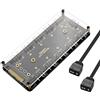 MEIRIYFA 5V 3PIN ARGB Splitter HUB, 1 a 10 Vie LED Fan HUB Controller con 50CM Prolunga Cavo di Estensione/Cavo di Alimentazione SATA Adattatore per PC ARGB Fan Cooler