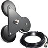 HYS Supporto magnetico per antenna CB, 5 m, cavo RG58, spina PL259 inclusa per antenna