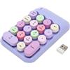 Tosuny Tastierino Numerico USB Meccanico per Laptop e Macchina da Scrivere a Colori retrò a 18 Tasti per Win XP, Win (Tema viola)