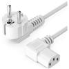 CABLEPELADO Cavo de alimentacion CPU CEE7/M-C13/H gomito 2 metri Bianco, cablepelado®