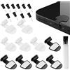 CKANDAY Confezione da 10 tappi antipolvere USB tipo C antismarrimento + 10 protezioni antipolvere per jack per cuffie da 3,5 mm + 1 pennello, protezione per porta plug-in in silicone compatibile con porta