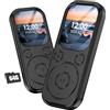 Olycism Lettore MP3 Olycism da 64 GB con Bluetooth 5.3, lettore musicale portatile con qualità audio HiFi e radio FM, batteria da 300 mAh, include altoparlanti integrati, adatto per sport e viaggi, nero
