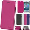 doupi Deluxe FlipCase per iPhone 6 / 6S (4,7 Pollici), Protezione Custodia Ultra Slim Magnete Flip Cover Protettiva Book Style Etui Stare in Piedi, redpink