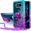 Miss Arts Cover Galaxy S8,[Silverback] Custodia Glitter di in TPU con Supporto Rotazione a 360 gradi, Pendenza Colore Diamond Liquido Cover Case per Samsung Galaxy S8 -Porpora