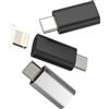 Aksenli Adattatore Lightning Femmina a USB C Maschio(3Pack)per iPhone 16 15 Pro Max Caricabatterie Cavo Adapter per Apple Ricarica Adattatori per iPad Android Accessori Compatibile per Samsung Galaxy S25 S24
