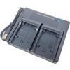 EMOVERY USB Dual Batteria Caricabatterie per Sony NP-FV100 NP-FH100 NP-FV70 NP-FH70 NP-FH50 NP-FP30 NP-FP50 NP-FP70 NP-FP71 NP-FP90 DCR-DVD DCR-HC HDR-CX HDR-HC HDR NEX-VG Handycam Series