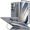 ZQYFCDZ Custodia per Samsung Galaxy Z Fold 7, Con Stylus, Pellicola Protettiva Integrata, Supporto per Fotocamera in Metallo e Porta S Pen, Materiale PC Anti-shock e Resistente alle Impronte - Gray