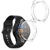 kwmobile Set 2x Custodia Smartwatch Compatibile con Samsung Galaxy Watch FE 40mm Cover - Case Silicone Protezione Orologio Fitness trasparente