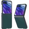 GIOPUEY Cover Compatibile con Motorola RAZR 60 Ultra, Pelle PU + PC Rigido Custodia, Speciale Struttura in Pelle Case，Anti-Impronta, AntiGraffio - Green