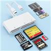 ROCKETEK 5 in 2 Lettore di Schede USB C + Lightning per SD/TF/CF/XD/MS Lettore SD di Memoria Card Adattatore Hub Tipo C SD Adapter per iPhone/iPad/Android/MacBook/PC con Windows/Mac/Linux/Android