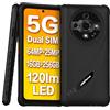 Ulefone ARMOR X31 PRO 5G Smartphone Rugged, Fotocamera 64MP+25MP (Visione Notturna e Torcia Antiriflesso), 5G 16GB+256GB, Schermo HD+ 6,56 120Hz, Smartphone Android 14 IP68 IP69K, GPS NFC Nero