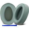 SOULWIT Cuscinetti Auricolari Di Ricambio per Sony h.Ear on MDR-100A (MDR100A), MDR-100AAP (MDR100AAP), MDR-H600A (MDRH600A) Cuffia, con Pelle Proteica Più Morbida-Verdi
