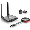 MpioLife HDMI Wireless, 4K/5G Trasmettitore e Ricevitore Wireless HDMI, MpioLife Doppio Schermo HDM1/VGA Cast Video/Audio, 164FT/50M per Laptop/PC/Camera/Cavo Box,HDTV/Proiettore/Monitor, TikTok/YouTube/Netfix