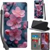 PHINIENLAND Cover per Google Pixel 9A custodia portafoglio Fiori | 3 scomparti carte, 1 tasca banconote, Chiusura magnetica, Supporto, Pelle PU flip cover per Pixel 9A