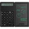 WANGCL Calcolatrice tascabile con taccuino cancellabile LCD Tablet Scrivania Portatile USB Mini calcolatrice per Ufficio Scuola - Nero