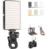 SEAEYES Luce per Foto e Video LED, Lampada Portatile USB Dimmerabile 2500-9000K CRI 95+ 120 LED, Luce per Telefono/Laptop/Fotocamera, Ring Light Compatta con Clip e Batteria 3000mAh