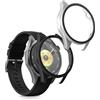 kwmobile 2x Custodia Rigida Smartwatch Compatibile con Huawei Watch GT6 46mm Cover - Case Vetro Temperato Orologio Fitness - nero/argento