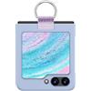 RankOne Custodia per Samsung Galaxy Z Flip6 / Samsung Galaxy Flip 6 2024 6,7 pollici con anello in policarbonato rigido - Blu lavanda.