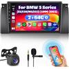Inefala 2+64GB Android 15 Autoradio per BMW 5 Series (X5/E39/M5/E53) 1996-2007 Stereo 9 Pollici Schermo Touchscreen con Wireless Carplay Android Auto con Bluetooth, GPS, SWC, Retrocamera AHD