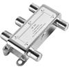 Funnytek Splitter SAT/BK, 5-2400 MHz, splitter satellitare a 4 vie, per TV e radio, HDTV/UHD 4K, DVB-S/S2, DVB-T/T2, DVB-C/C2, SAT Splitter 4 uscite