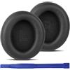 Adhiper Q30 Cuscinetti Auricolari Proteici in Pelle Cuscinetti per Cuffie con Cancellazione del Rumore Parti di Ricambio per Cuffie Compatibile con Anker Soundcore Life Q30/35 Cuffie (nero)