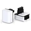 EZDIY-FAB 12VHPWR 12+4 Pin Angle Connector Power Adapter per Scheda Grafica Serie RTX40',Supporta Uscita 600 W, Compatibile con RTX4090,4080,4070ti -90 gradi RVS Type-Bianco-1Pack