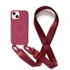 2NSPDRGNI Magnetica Cover con Collana Compatibile con iPhone 13 Mini,Case con Laccio per Il Collo Custodia con Cordino,Rosso