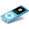 Luqeeg Lettore MP3, Lettore Musicale MP3 Portatile Senza Perdita di Suono Sottile con Auricolare, Lettore Musicale Digitale con Schermo LCD da 1,8 Pollici, Supporto Fino a 64 GB (Blu)