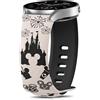 CeiBand 20mm Cinturino per Amazfit GTS 4/3/2/GTR, Braccialetto con Incisione a Cartoni Animati, Silicone Sportivo Cinturini per Donne per Amazfit Active 2/Bip 3/3 Pro/T-Rex 3 Pro 44mm - Bianco Nero