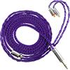 Linsoul Tripowin Zonie IEM Cavo, 16 Core Placcato Argento Cordoni Aggiornati, 1.25m SPC in Ear Monitor Cavi per 7hz Zero:2 Orchestra Lite Cadenza Hype4 Supermix4(MMCX,3.5mm)(Viola)
