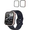 Generic Confezione da 2 custodie proteggi schermo per Amazfit Bip 6, design integrato per la massima protezione dello smartwatch, rosa, bianco
