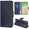N NEWTOP Cover Compatibile con Samsung Galaxy A56 5G, HQ Lateral Custodia Libro Chiusura Magnetica Portafoglio Simil Pelle Stand Protezione Completa Case TPU Anti Urto Guscio Base Porta (Blu)
