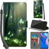 Haninsuze Cover per Huawei P Smart Z/Honor 9X Custodia Cover Pelle Libro Portafoglio con Porta Carte Magnetica Protezione Antiurto Cuoio Flip Case Custodia Cover per Huawei P Smart Z, Farfalla