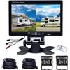 Hikity 12-35V Doppio Telecamera Posteriore per Auto con Monitor 7 Pollici Telecamera di Retromarcia Impermeabile IP69 Telecamera Parcheggio Auto Camera Retromarcia per Camper Autobus Rimorchi Camion