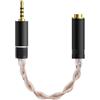 GEEKRIA Apollo 4N OCC and Single-Crystal Silver Upgrade Cable / 4.4MM Balanced Female to 2.5MM Balanced Male Adapter Cord / 4 Cores Conversion Audio Cable (5.1 inches)