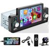 Hikity 1 Din Autoradio Carplay Android Auto, 5 Pollici Schermo Touchscreen Radio Bluetooth Stereo con FM USB Telecamera Retrocamera Telecomando Microfono