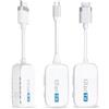 EZCast Kit trasmettitore e ricevitore wireless - Trasmettitore HDMI & Type-C e ricevitore HDMI, latenza ultra bassa, Plug & Play per PC, laptop, proiettore