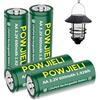 POWJIELI Batteria AA LiFePO4 da 3,2 V, 600 mAh, batterie AA ricaricabili a lunga durata per lampade solari, illuminazione esterna (AA-3,2 V - 600 mAh)