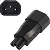 YAODHAOD Adattatore CA IEC 320 da C14 a C5, 10A 125V /2,5 A-250 V Alimentatore IEC da 3 pin maschio a Topolino femmina