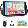 Motorsi 4GB+64GB Carplay Autoradio per Fiat 500 2007-2015 con Android Auto, Android Bluetooth Car Stereo Schermo con GPS WiFi RDS/FM Radio SWC EQ USB Mirror Link Canbus + Telecamera Posteriore