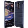 Cruzerlite Custodia per Nokia 7 Plus Custodia, Carbon Fiber Shock Absorption Slim Cover for Nokia 7 Plus (Blue)