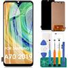 SRJTEK Schermo sostitutivo per Samsung Galaxy A70 A705 A705F A705GM SM-A705MN A7050 LCD Touch Panel Sensor Digitizer (Incell nero senza cornice)