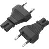JSADZKJ Adattatore di alimentazione da spina UE a IEC C7 Convertitore di alimentazione da spina maschio europea a presa femmina C7 2,5 A 250 V,per caricabatterie per laptop,monitor(2 pezzi)