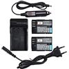 DSTE 2-Pack Batteria + Caricabatteria Compatibile per Pentax D-LI90 K-01 K-3 K-3II K-5 K-52K-5II K-5IIs K-7 K-7D645D 645Z Digatal Camera