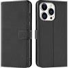Verco Custodia a libro per iPhone 15 Pro Max, per iPhone 15 Pro Max [6,7 pollici, funzione carte di credito/leggio), colore: nero