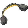ZAHARA 16AWG PCIE 6 Pin Femmina a PCIE 6 Pin Femmina Cavo Adattatore di Alimentazione Scheda Video