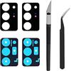 Cemobile - Set di 2 Lenti per Fotocamera Posteriore in Vetro per Samsung Galaxy Note 20 Ultra N985 / 5G N986 da 6,9 con Adesivo, pinzette, Kit di Strumenti di Riparazione di coltelli (Mystic Black)